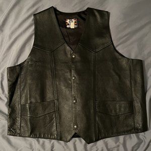 MB Elite Leather biker vest XXL